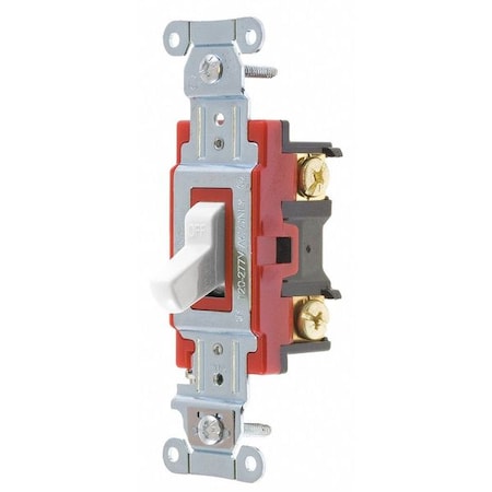 Bryant Wall Switch, 20A, White, 2-Pole Type, Toggle 4902BW