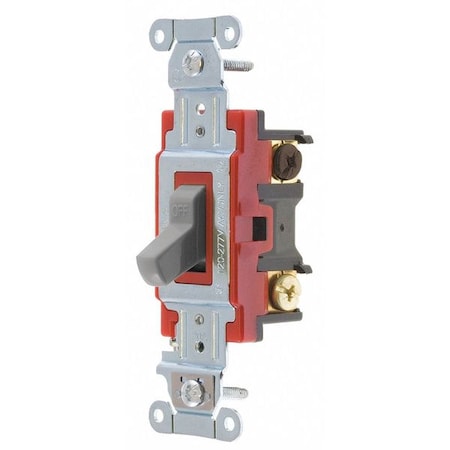Bryant Wall Switch, 20A, Gray, 4-Way Type, Toggle 4904BGRY