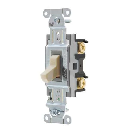 Bryant Wall Switch, 15A, Ivory, Toggle, 120/277VAC CSB115BI