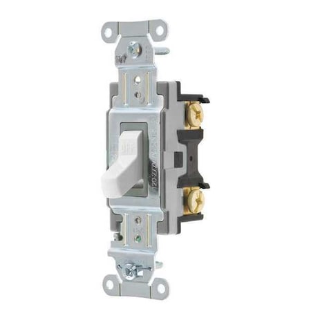 Bryant Wall Switch, 15A, White, Toggle, 120/277VAC CSB115BW