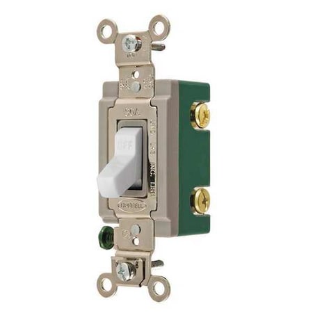 Hubbell Wiring Device-Kellems Wall Switch, 30A, White, 2-Pole Type, 2 HP HBL3032W