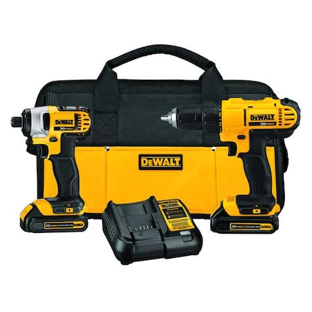Dewalt Cordless Combo Kit 20V MAX Drill + Impact Driver DCK240C2