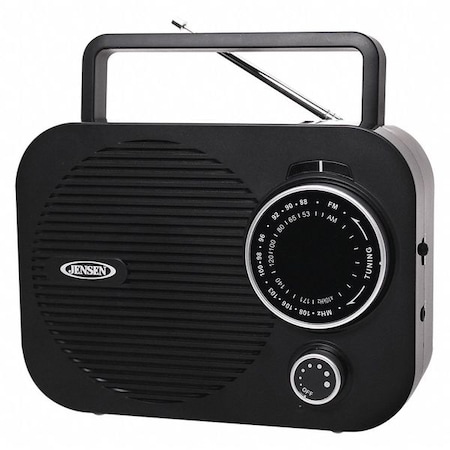 Jensen Audio Portable Radio AM/FM, Black MR-550-BK