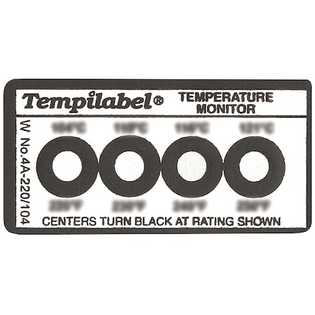 Tempil Temp Indicator, Strip, Clear, 10PK 26705