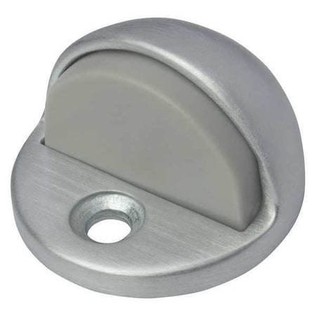 ROCKWOOD Dome Door Stop, Cast Brass, Gray, 1-1/8"H x 1-3/4"W 440.26D