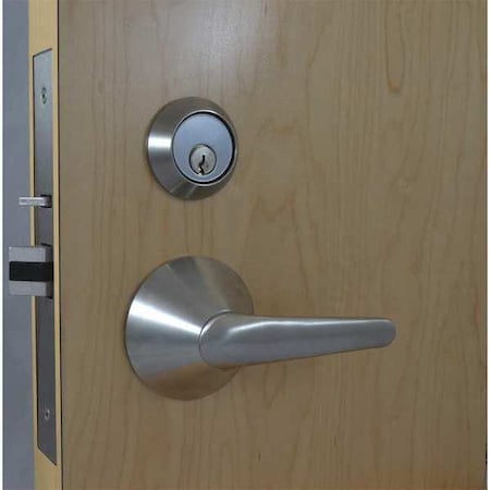 Securitech Door Lever Lockset, Mortise, Elect/Mech LSM3-246-630-RHR