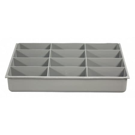 DURHAM MFG Compartment Drawer Insert with 12 compartments, Polypropylene, 2" H x 13-3/8 in W 229-95-12-IND