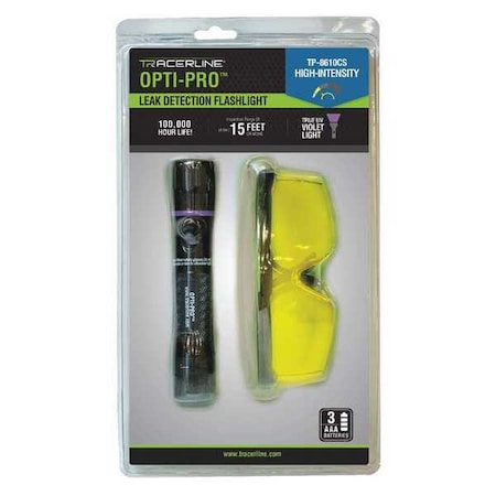 Tracerline UV Flashlight, for AC, Oil, Coolant Leaks TP-8610CS | Zoro