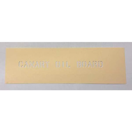Marsh Oil Stencil Board, Paper, Yellow, 20"L, PK653 OBC15-7X20-50
