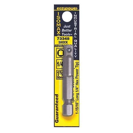 Eazypower Socket Adapter, 1/4 Hex to 1/4 Sq., 2 In 73348 | Zoro