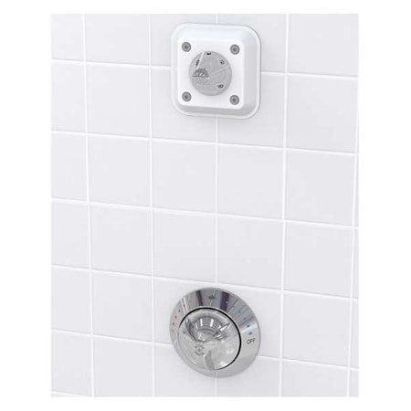 Bestcare Wall, Ligature Resistant Showerhead, Chrome, White WH538-CSH-SRCH
