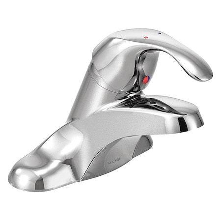 Moen Manual Low Arc Bathroom Faucet, 4" Mount, Chrome 3 Hole 8430F05