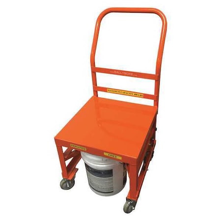 Zoro Select Steel Raised Handle Utility Cart 400 lb. Capacity, 27"L x 20"W x 42"H BPCRT-O