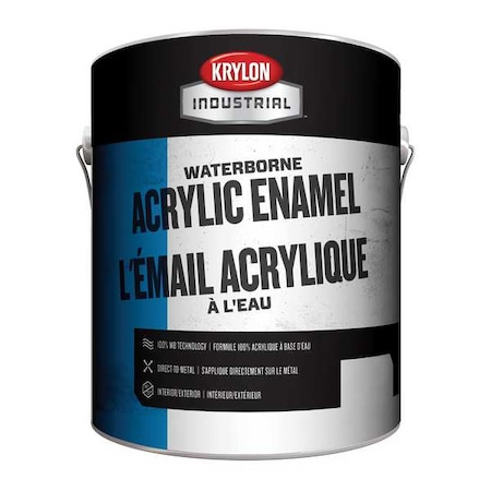 Krylon Industrial Paint, Acrylic Resin, White, 1 gal. Size K000Z6761-16