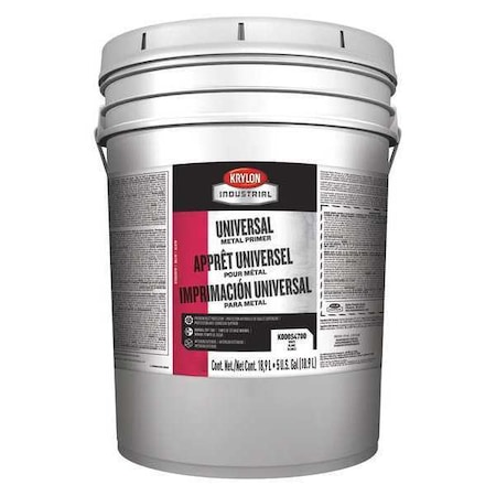 Krylon Industrial Primer, Oil Based, 5 gal. Size, White K000S4700-20