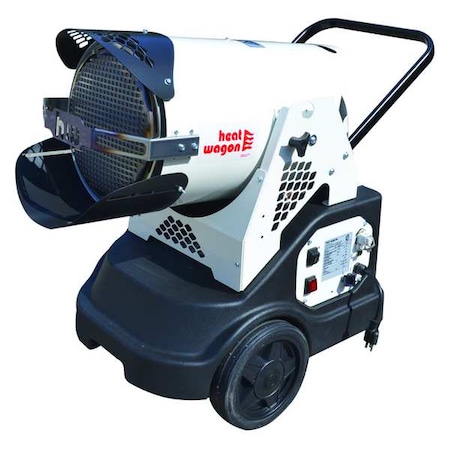 Heat Wagon Portable Oil and Kerosene Torpedo Heater, 115,000 BtuH, #1 Diesel, #2 Diesel, 2,875 sq ft Heat Area HRF115