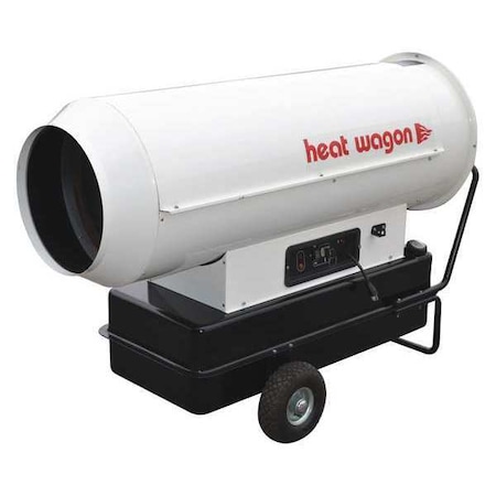 Heat Wagon Portable Oil and Kerosene Torpedo Heater, 400,000 BtuH, 2,500 cfm, 8,500 sq ft Heat Area 27.7 gal DF400