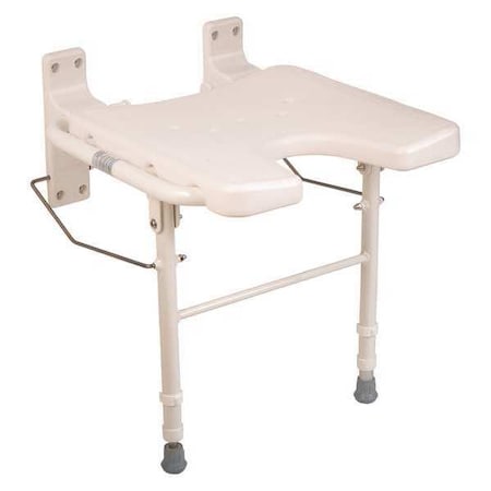 Healthsmart Concealed Wall Mount Bath Seat, 16-1/4" L, Steel, Powder Coated 522-3700-1900