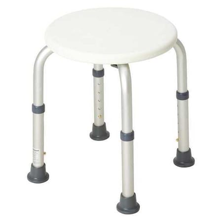 Healthsmart Smooth Shower Stool, 12-1/2" L, Aluminum, Polystyrene, Polystyrene 522-9801-1900
