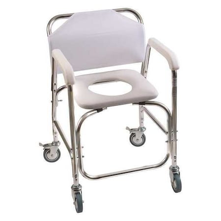 Dmi Transport Shower Seat, 16" L, Aluminum, Plastic, Smooth 522-1702-1900