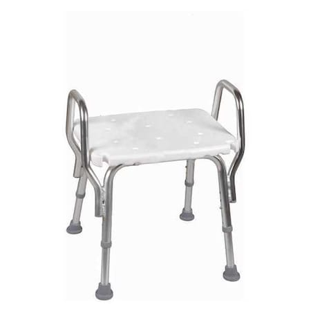 Dmi Smooth Tub and Shower Seat, 19" L, Aluminum, Plastic, Textured 522-1735-1900