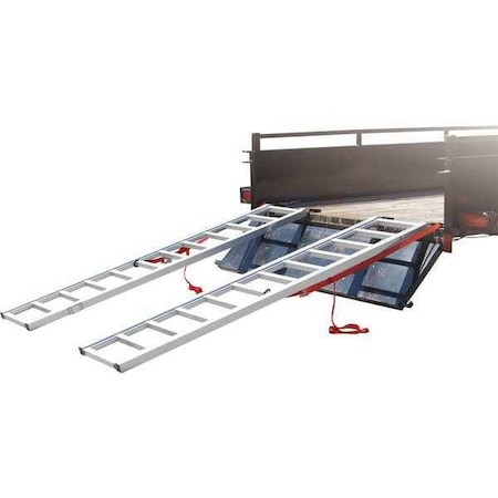 Zoro Select Ramp, Straight, Al, 72" L x 15" W, 1400 lb., PR 52JU42