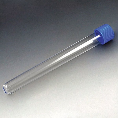 Globe Scientific Test Tube with Cap, 20mL, 150mm L, PS, PK500 6160