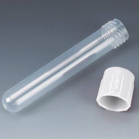 Globe Scientific Test Tube with Cap, 5mL, 75mm L, PP, PK1000 6148W