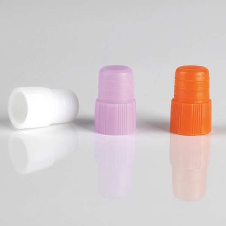 Globe Scientific Plug Cap, Orange, Polyethylene, PK1000 118139N