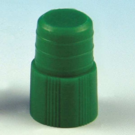 Globe Scientific Plug Cap, Green, Polyethylene, PK1000 118139G