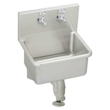 Elkay Utility Sink Kit 22 in x 16 in, 1, 2, Wall, Stainless Steel ESS2520C