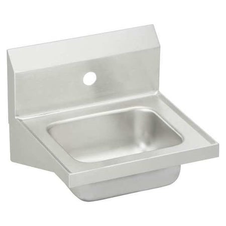 Elkay Wall Mount, 1 Hole, Not Applicable, Silver, Hand Wash Sink CHS17161
