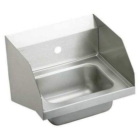 Elkay Wall Mount, 1 Hole, Not Applicable, Silver, Hand Wash Sink CHS1716LRS1