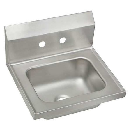 Elkay Wall Mount, 2 Hole, Not Applicable, Silver, Hand Wash Sink CHSB17162