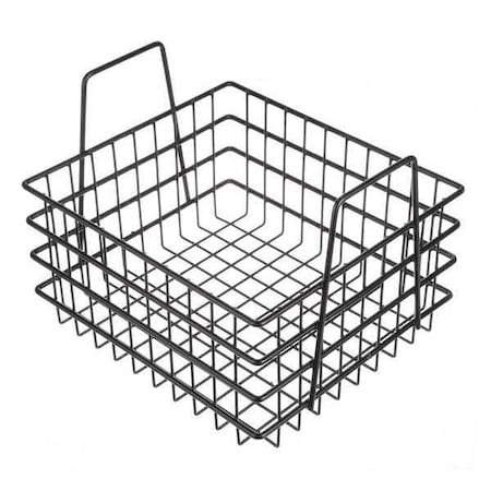 Marlin Steel Wire Products Rectangular Storage Basket, Plastic, Black 00-121-21