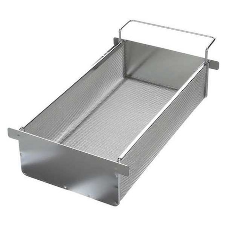 Marlin Steel Wire Products Rectangular Parts Washing Basket, #12 Mesh Size, Stainless Steel, Silver 02044001-31