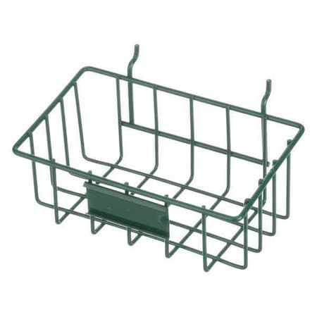 Marlin Steel Wire Products Rectangular Storage Basket, Steel, Green 920-08