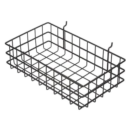 Marlin Steel Wire Products Rectangular Storage Basket, Steel, Black 923-01