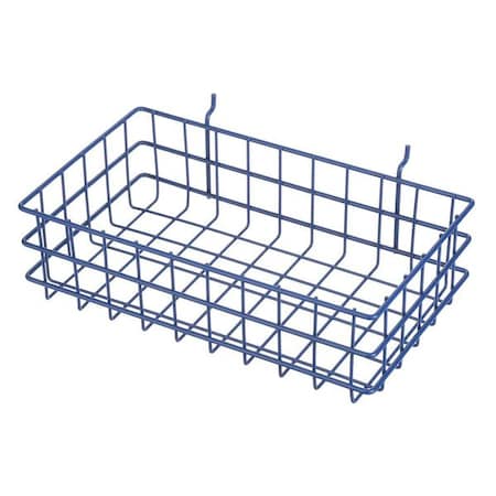 Marlin Steel Wire Products Rectangular Storage Basket, Steel, Blue 923-07