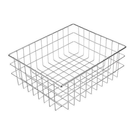 Marlin Steel Wire Products Rectangular Storage Basket, Steel, Silver 00279001-12