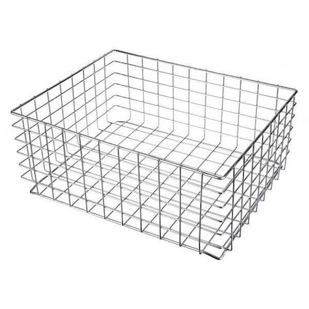 Marlin Steel Wire Products Rectangular Storage Basket, Steel, Silver 167-12