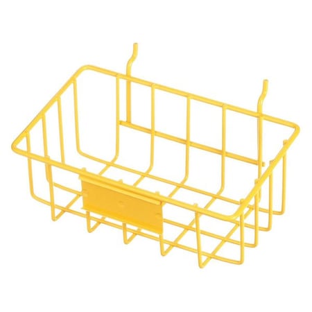 Marlin Steel Wire Products Rectangular Storage Basket, Steel, Yellow 920-06