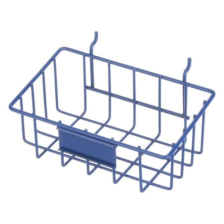 Marlin Steel Wire Products Rectangular Storage Basket, Steel, Blue 920-07