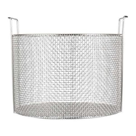 Marlin Steel Wire Products Round Parts Washing Basket, #4 Mesh Size, Stainless Steel, Silver 102-31