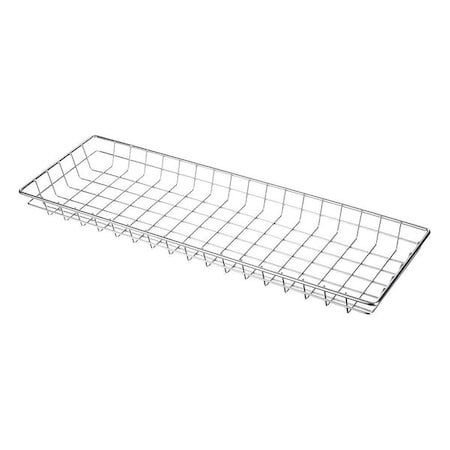 Marlin Steel Wire Products Rectangular Storage Basket, Steel, Silver 126-12