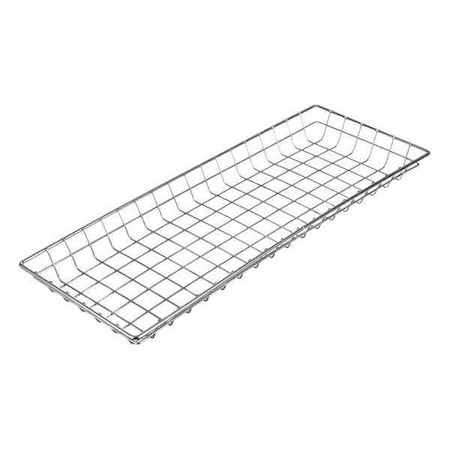 Marlin Steel Wire Products Rectangular Storage Basket, 1-3/8 in Opening Mesh Size, Steel, Silver 127-12