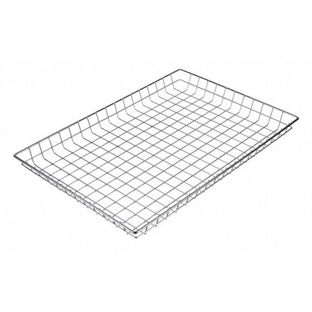 Marlin Steel Wire Products Rectangular Storage Basket, Steel, Silver 130-12