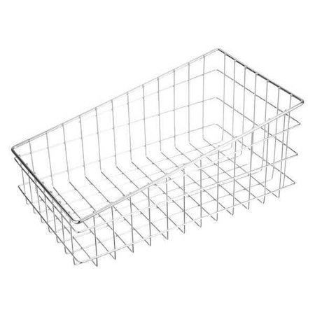 Marlin Steel Wire Products Rectangular Storage Basket, Steel, Silver 137-12