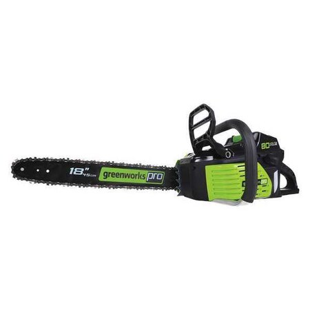 Greenworks 18" 80V 2.0Ah Battery Powered Cordless Chain Saw GCS80421