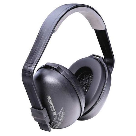 Tasco Black Hawk Multi-Position Ear Muffs, 26 dB, 27 dB NRR, Electrically Insulated, Black/Silver 100-02700